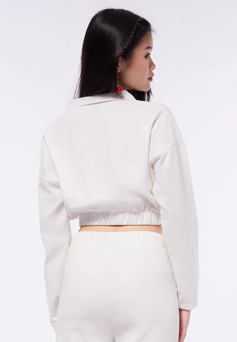 Collared Crop Sweatshirt