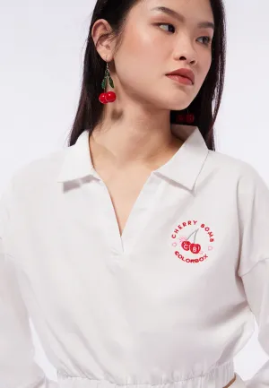 Collared Crop Sweatshirt