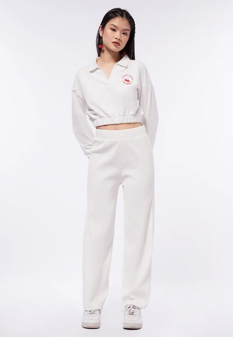 Collared Crop Sweatshirt