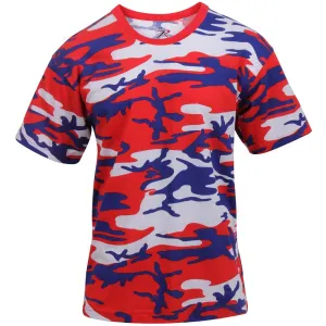 Color Camo T-Shirt – Red White & Blue Camo
