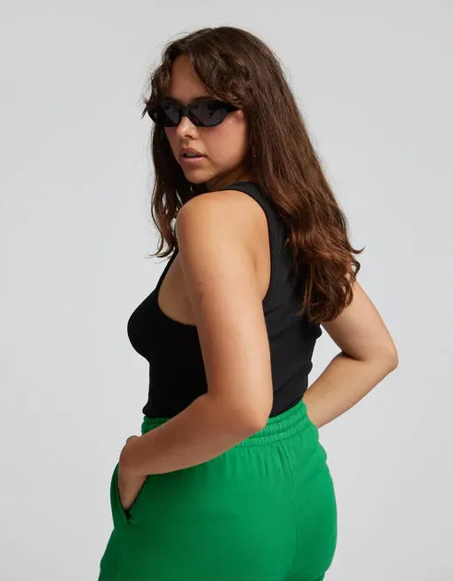 Colorful Standard Organic Rib Tank Top - Deep Black