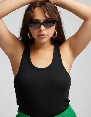 Colorful Standard Organic Rib Tank Top - Deep Black