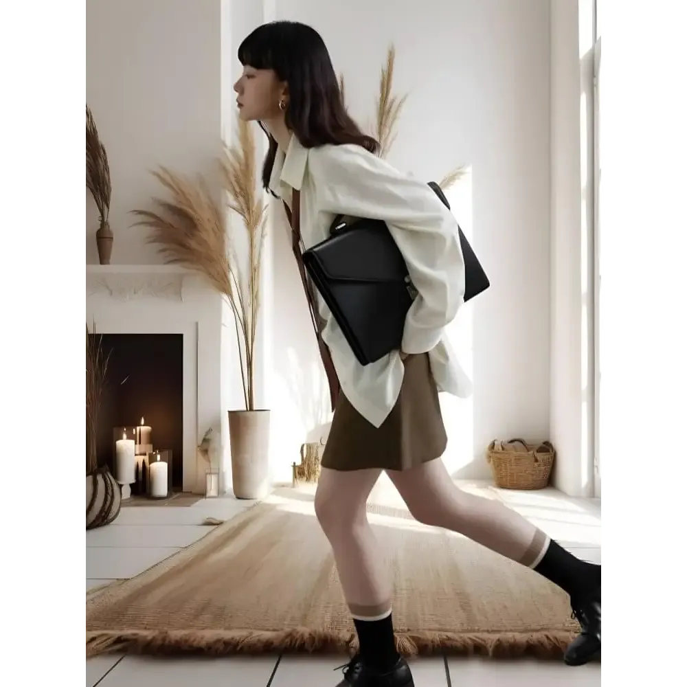 Cream Classic Shirt for Light Academia and Y2K Style