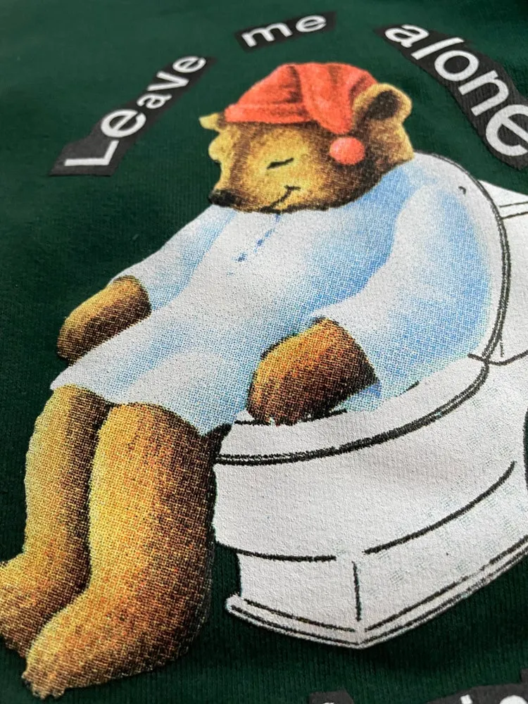 Crisis Bear T Shirt Forest Green