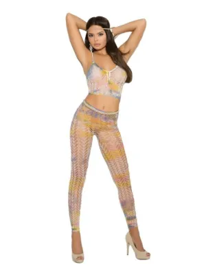 Crochet Cami Top and Leggings Tie Dye