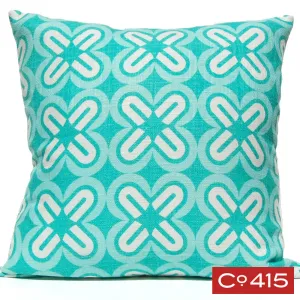C's & X's Pillow - Aqua