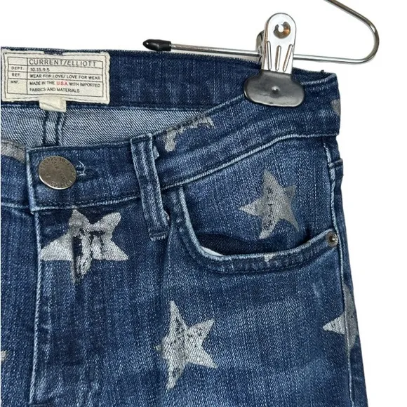 Current Elliot Star Jeans Cropped Size 25
