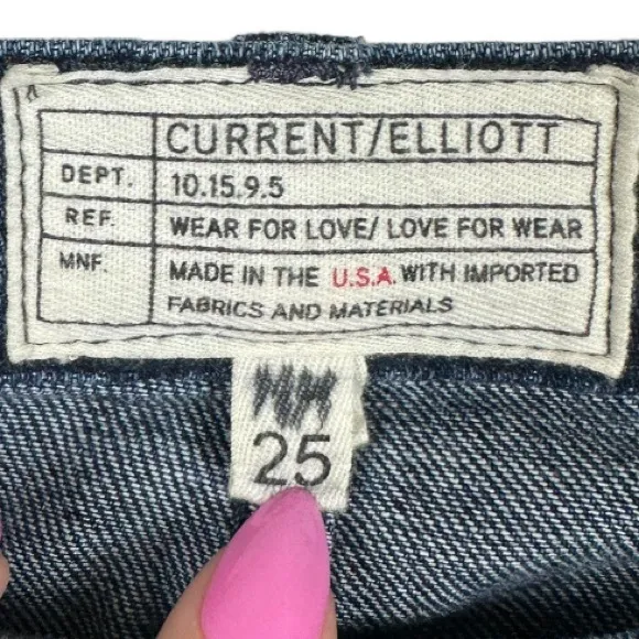 Current Elliot Star Jeans Cropped Size 25