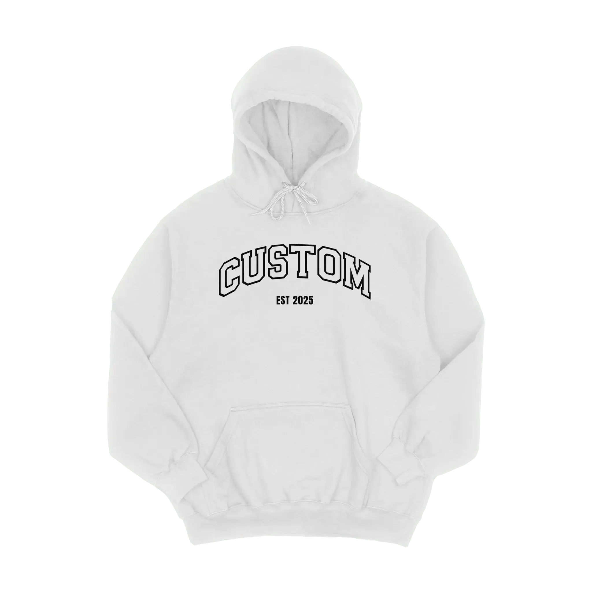 Custom Embroidered Word & Established Date Unisex Hoodies