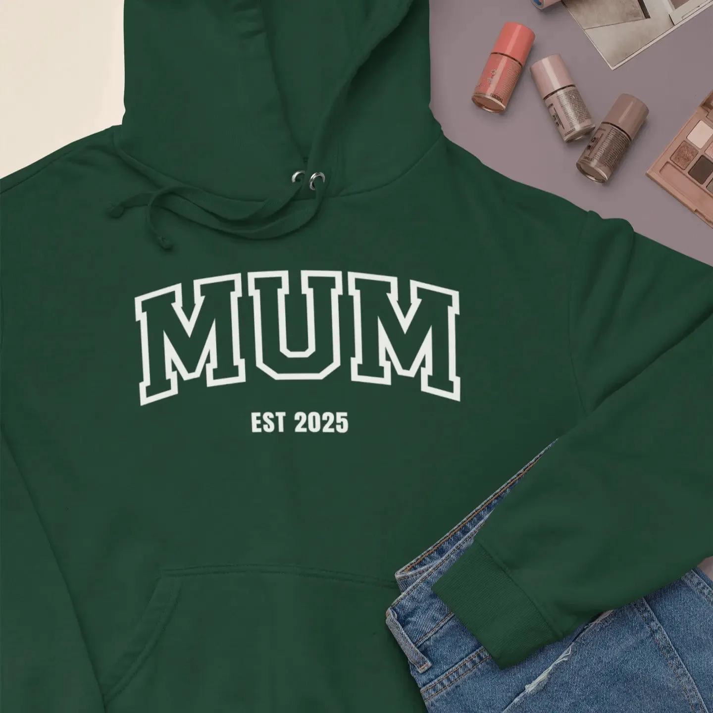 Custom Embroidered Word & Established Date Unisex Hoodies