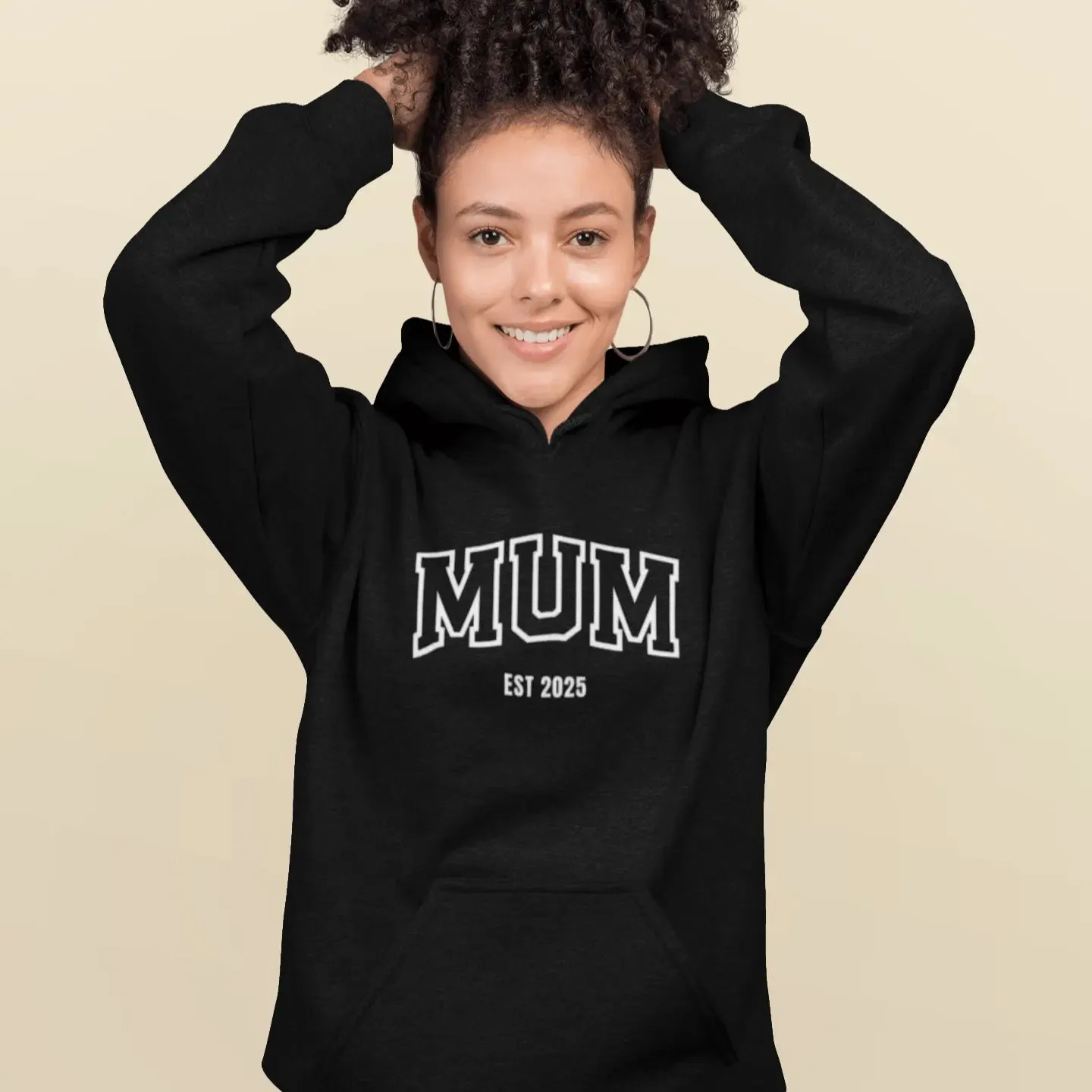 Custom Embroidered Word & Established Date Unisex Hoodies