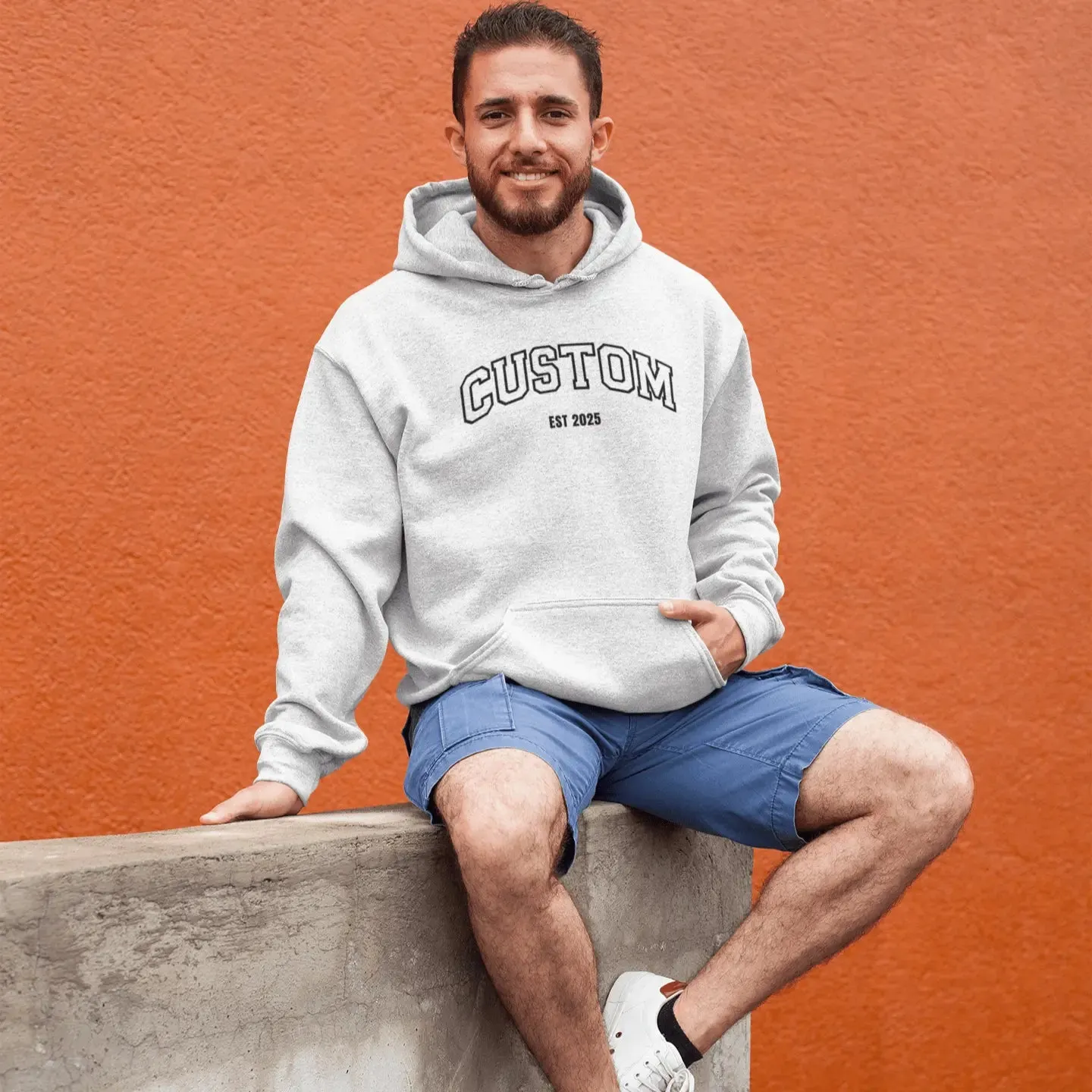 Custom Embroidered Word & Established Date Unisex Hoodies