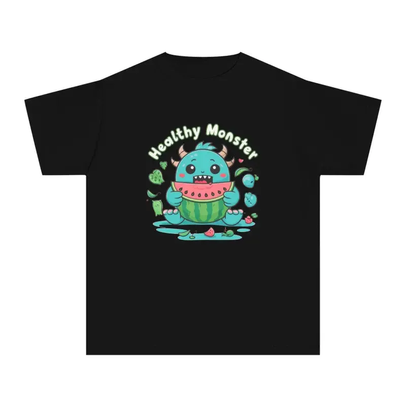 Cute Monster Eats Watermelon Tee for Tiny Tornadoes