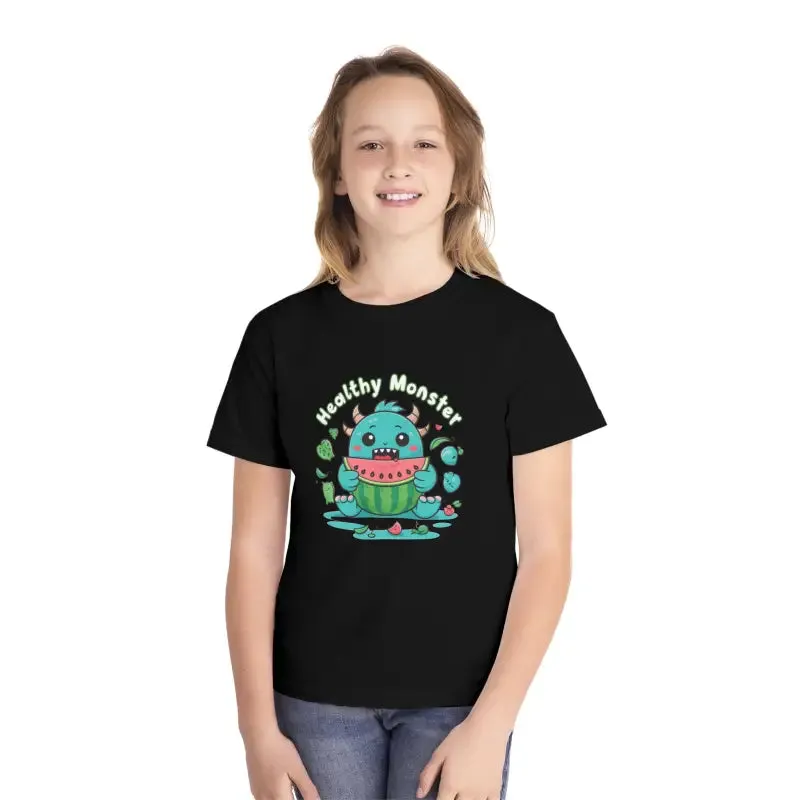 Cute Monster Eats Watermelon Tee for Tiny Tornadoes