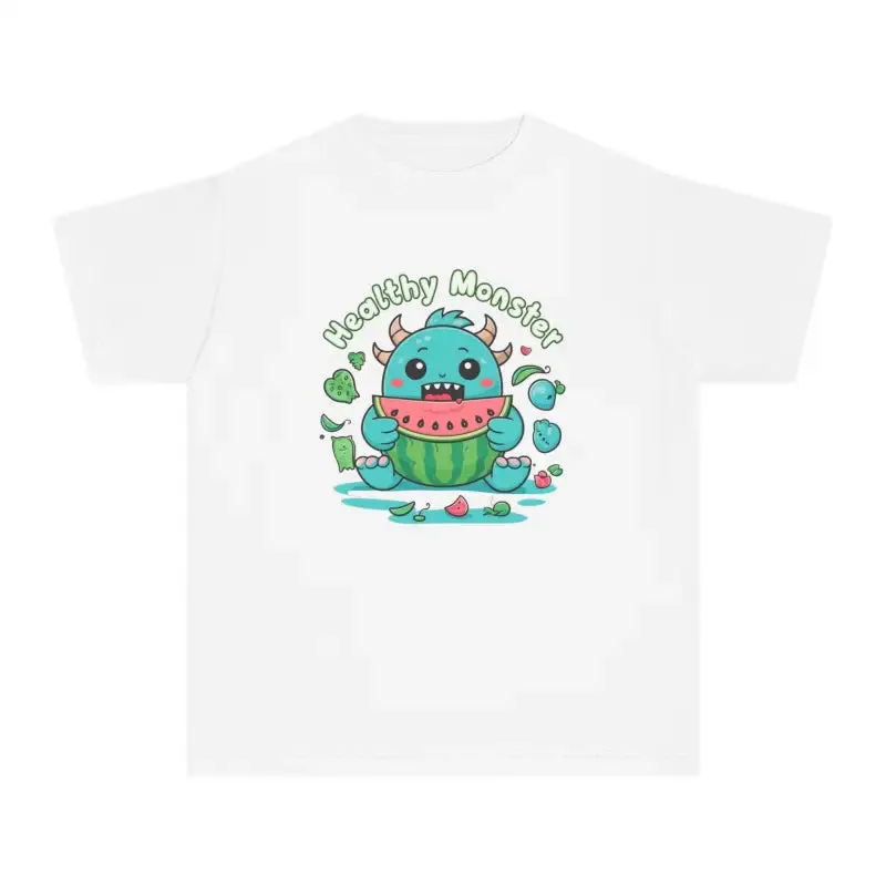 Cute Monster Eats Watermelon Tee for Tiny Tornadoes