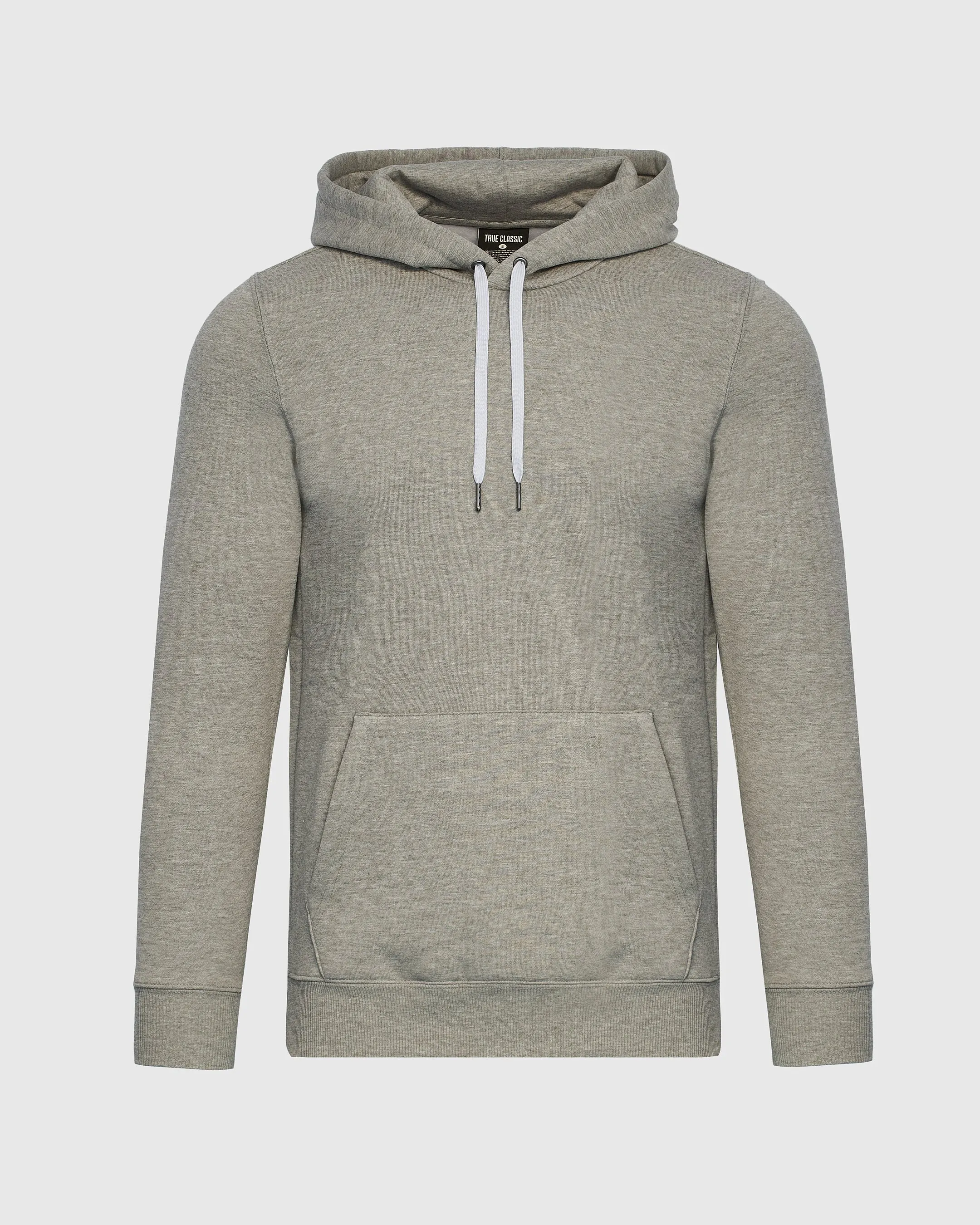 Dark Heather Gray Fleece French Terry Pullover Hoodie
