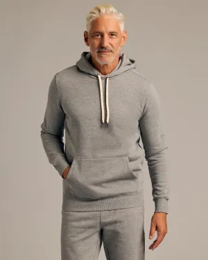 Dark Heather Gray Fleece French Terry Pullover Hoodie