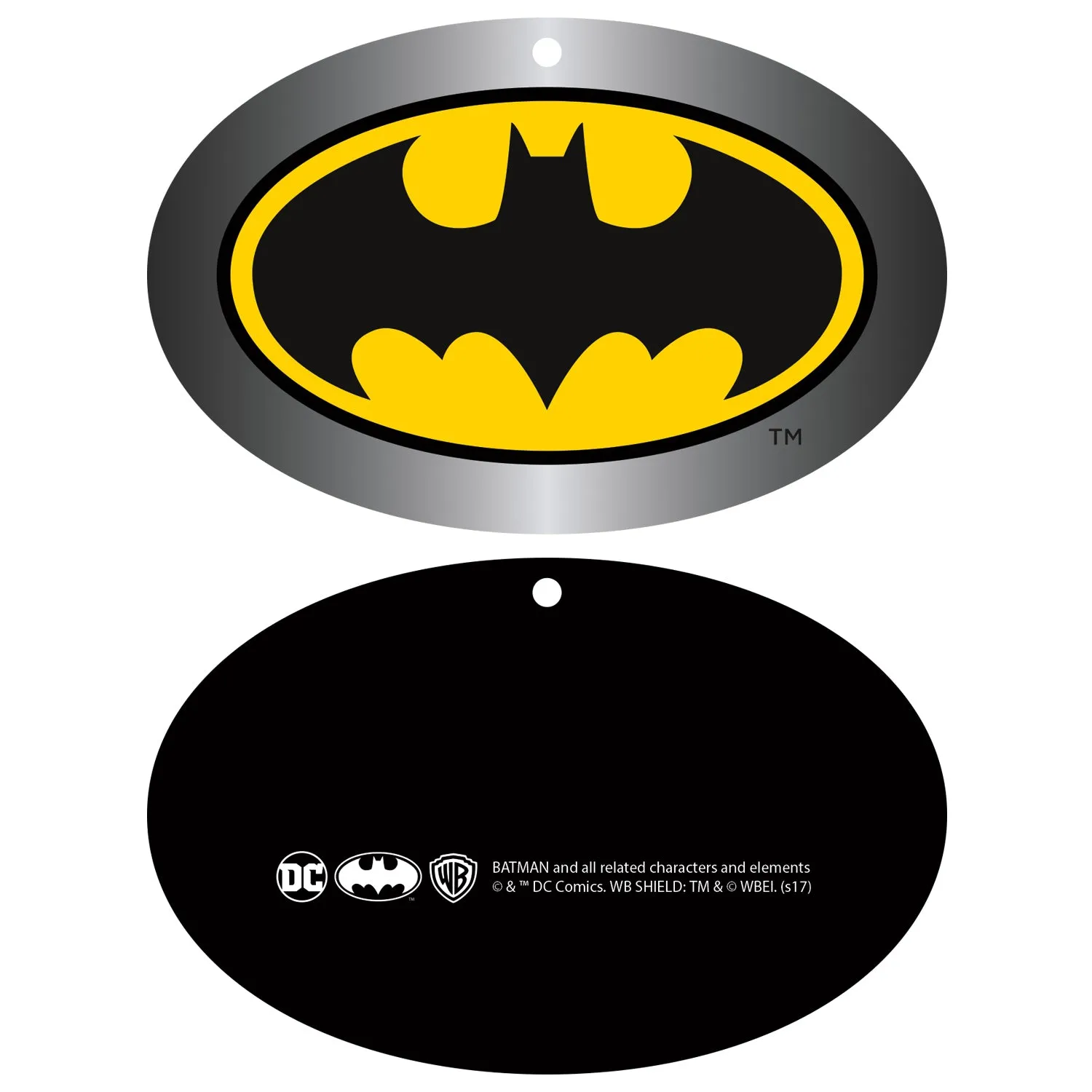 DC Comics Batman Logo Classic Metallic Official Men's T-shirt (Black)