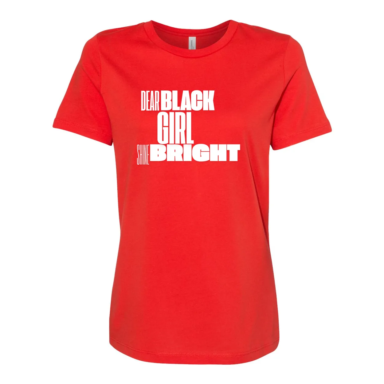 Dear Black Girl Shine Bright - Women’s Relaxed Jersey Inspirational Tee