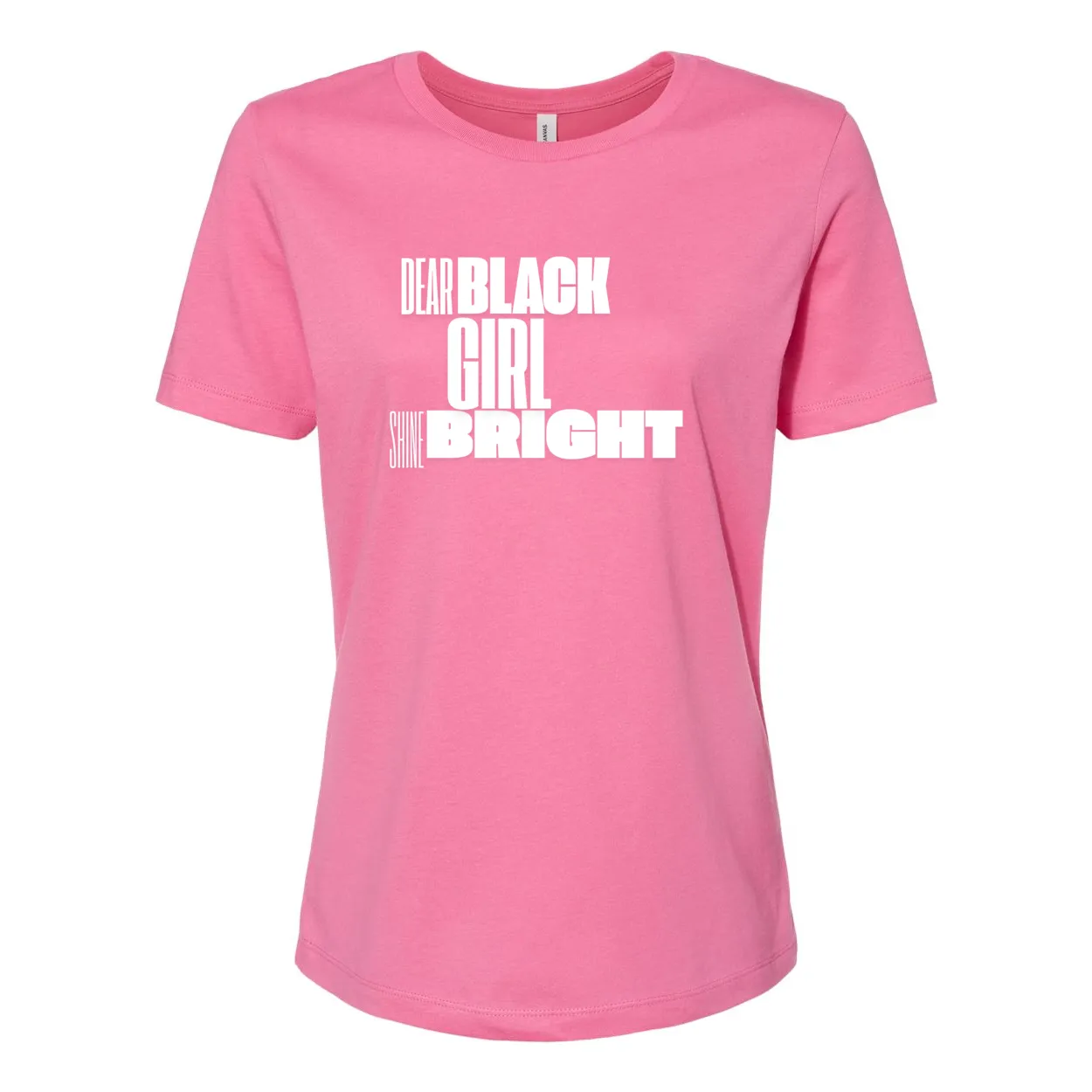 Dear Black Girl Shine Bright - Women’s Relaxed Jersey Inspirational Tee