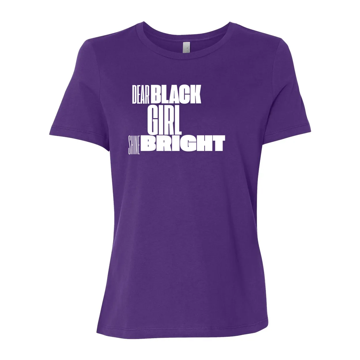 Dear Black Girl Shine Bright - Women’s Relaxed Jersey Inspirational Tee