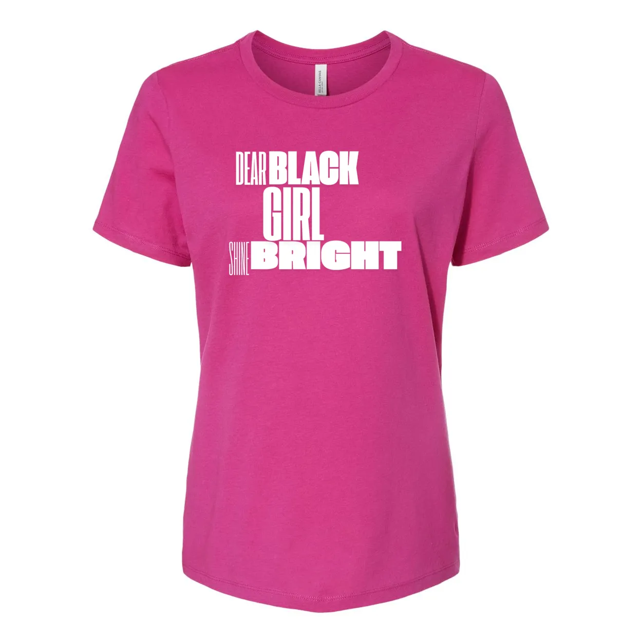 Dear Black Girl Shine Bright - Women’s Relaxed Jersey Inspirational Tee
