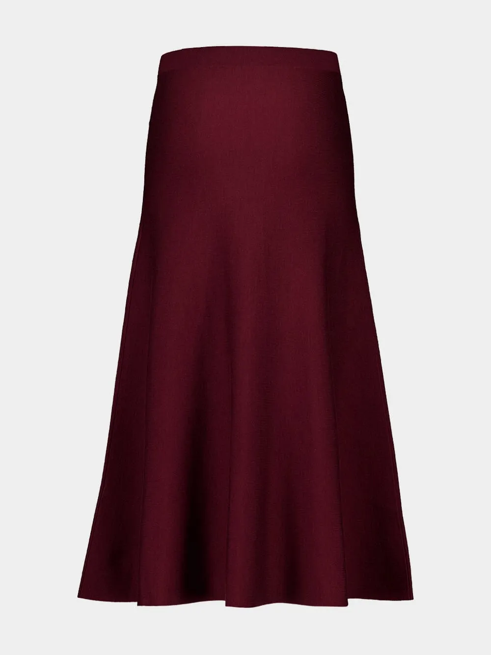 Deep Bordeaux Freddie Knit Midi Skirt