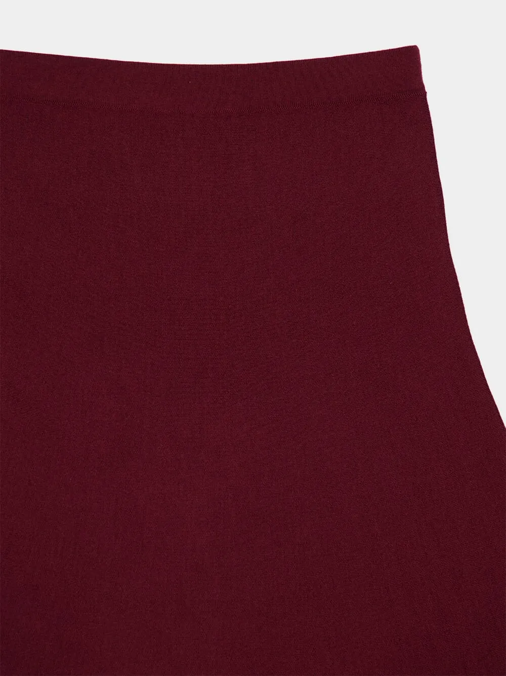 Deep Bordeaux Freddie Knit Midi Skirt