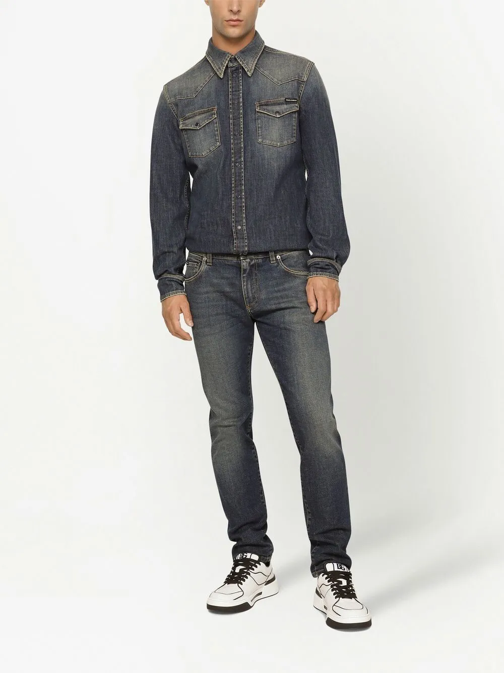 Denim cotton jeans