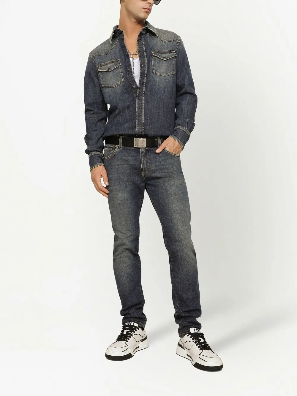 Denim cotton jeans