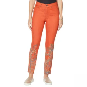 DG2 by Diane Gilman Women's Classic Stretch Artwork Printed Jeans
