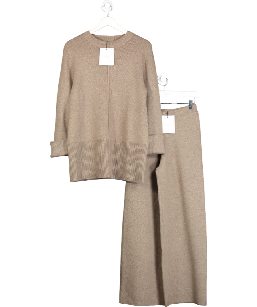 DISSH Brown Clemence Chocolate Marl Knit Jumper And Knit Pants UK XS