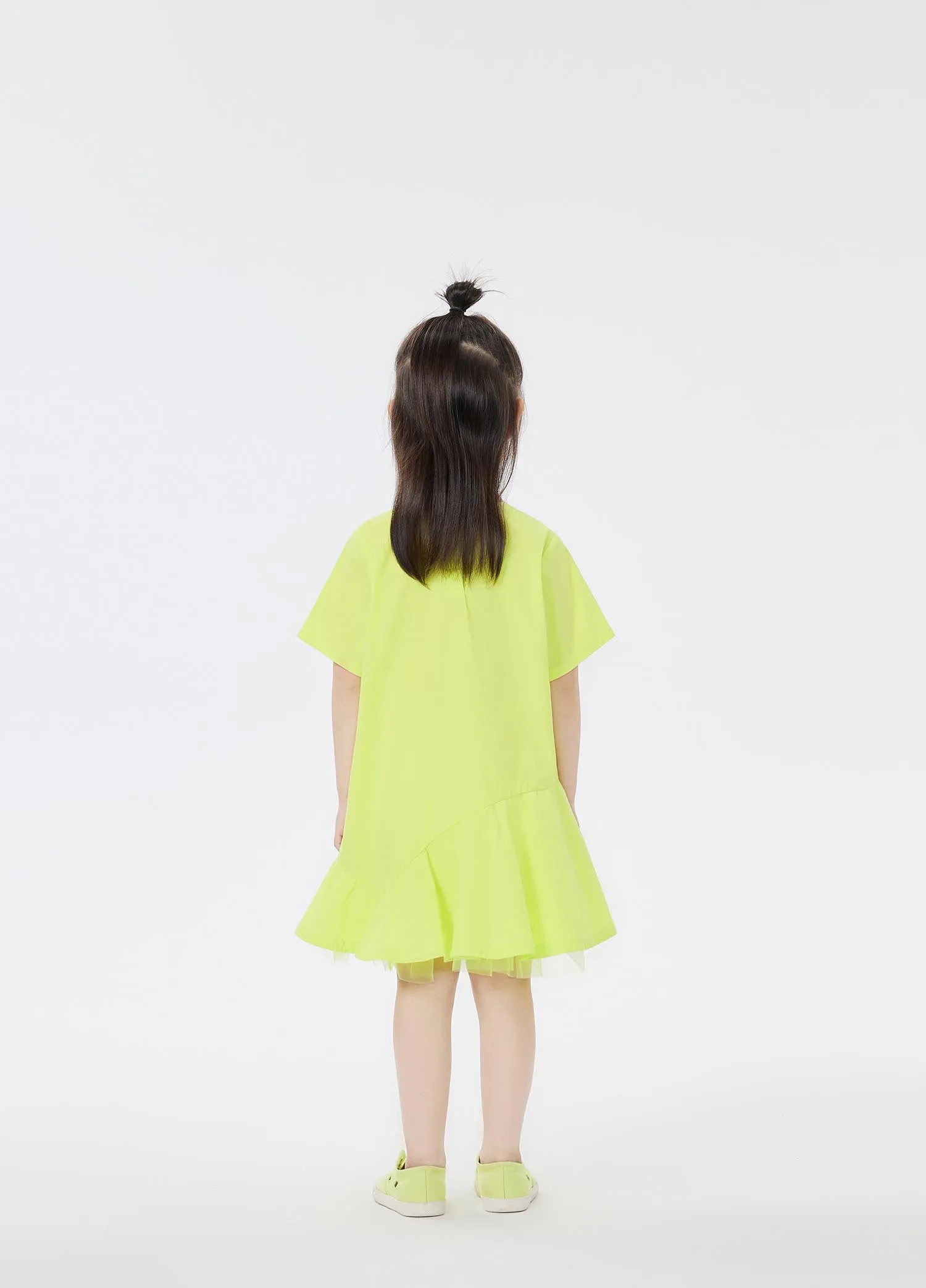 Dress / jnby by JNBY Solid Patchwork Short Sleeve Dress