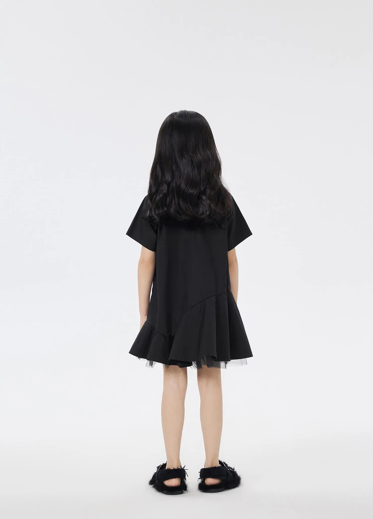 Dress / jnby by JNBY Solid Patchwork Short Sleeve Dress