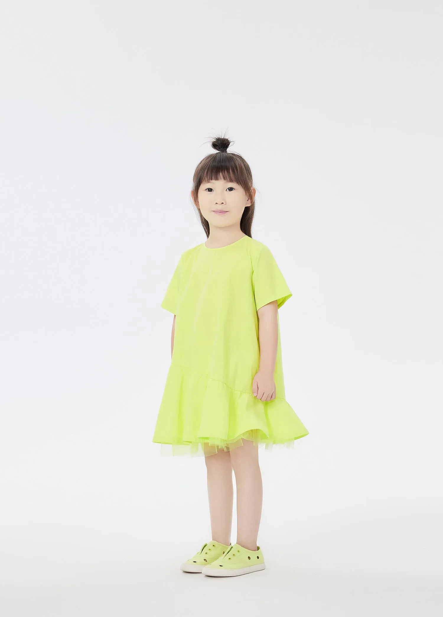 Dress / jnby by JNBY Solid Patchwork Short Sleeve Dress
