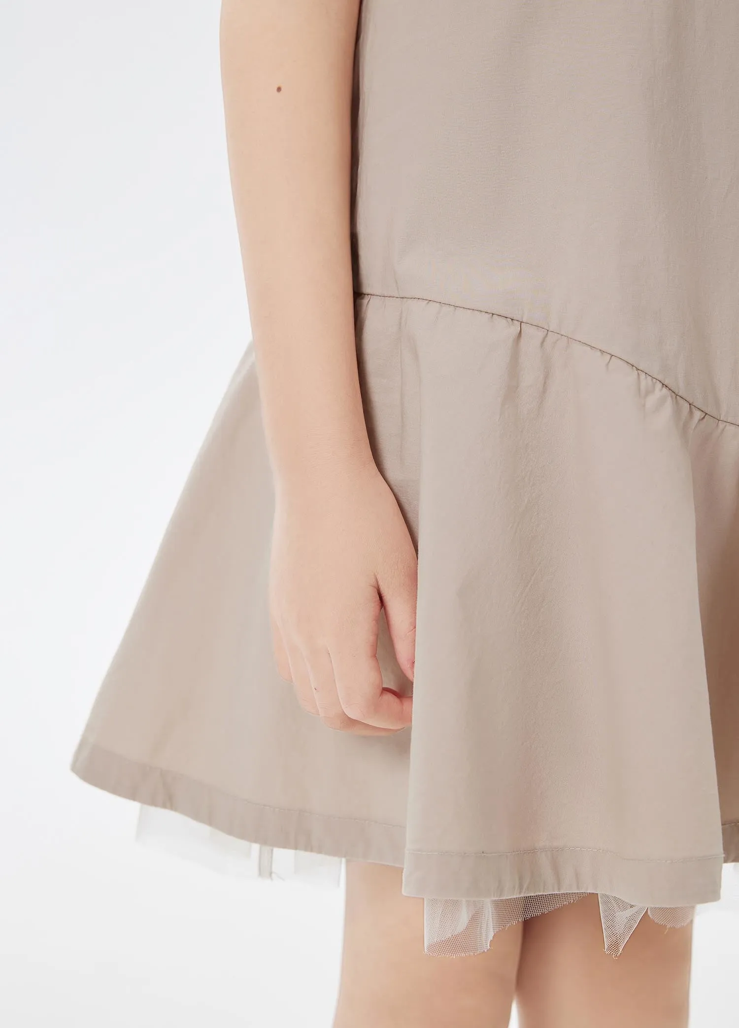 Dress / jnby by JNBY Solid Patchwork Short Sleeve Dress