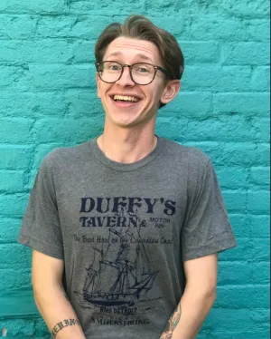 Duffy's Tavern Unisex Gray Tee See Tee T-Shirt