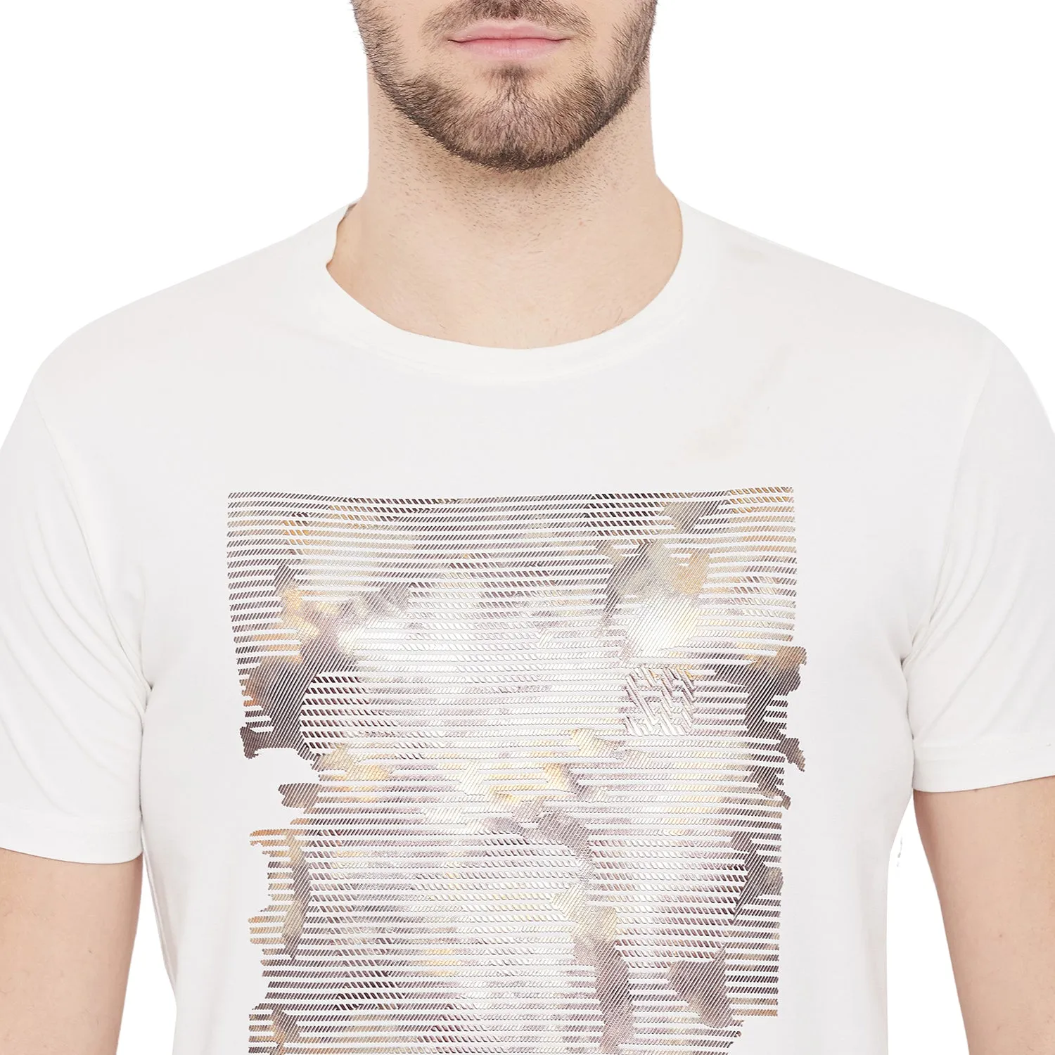 Duke Stardust Men Round Neck Printed T-Shirt(LF4873)
