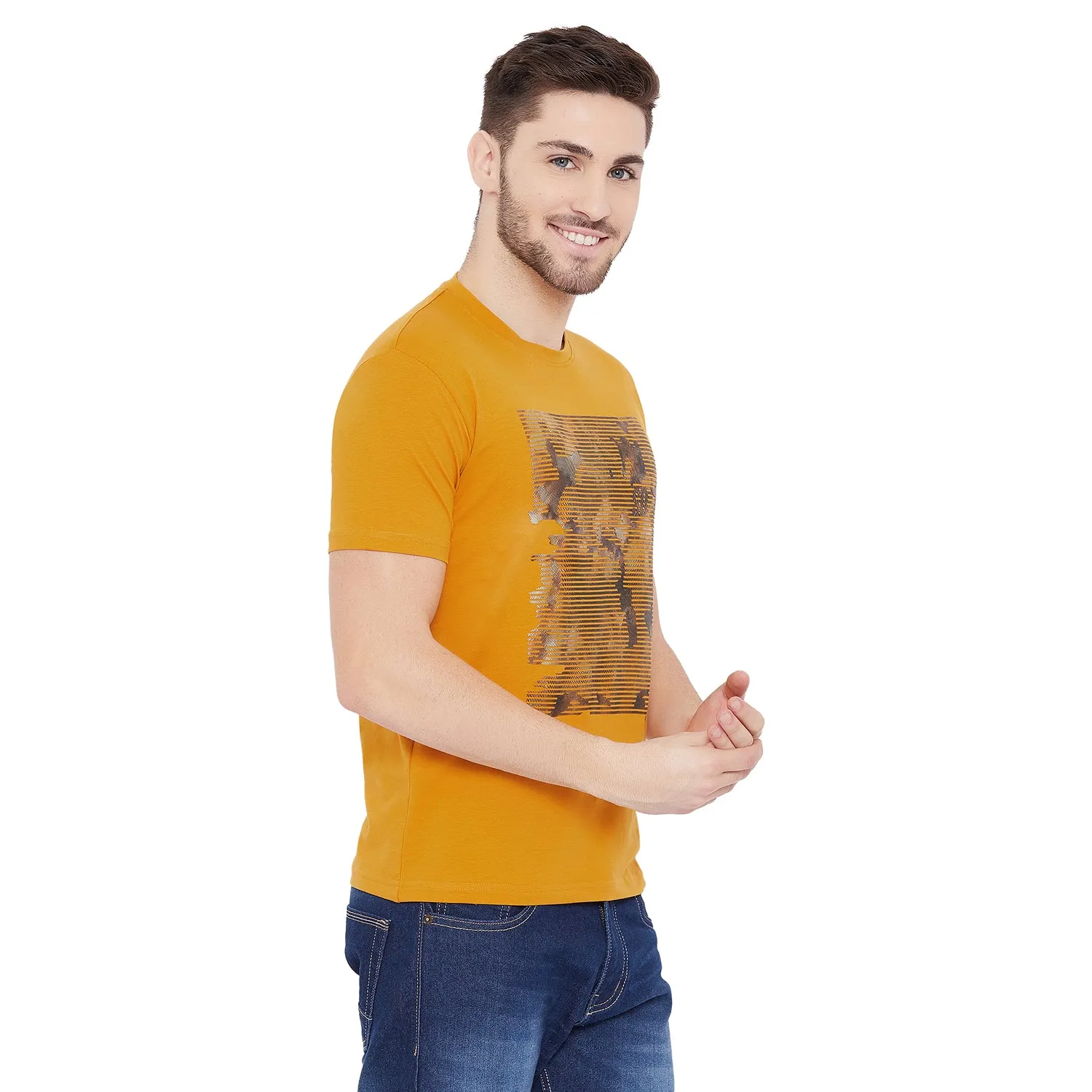Duke Stardust Men Round Neck Printed T-Shirt(LF4873)