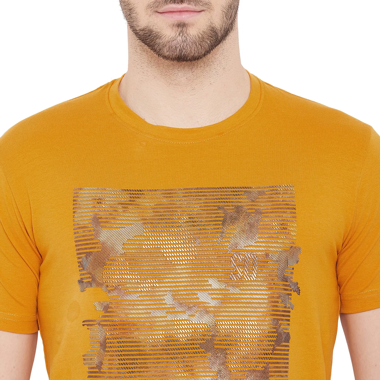 Duke Stardust Men Round Neck Printed T-Shirt(LF4873)