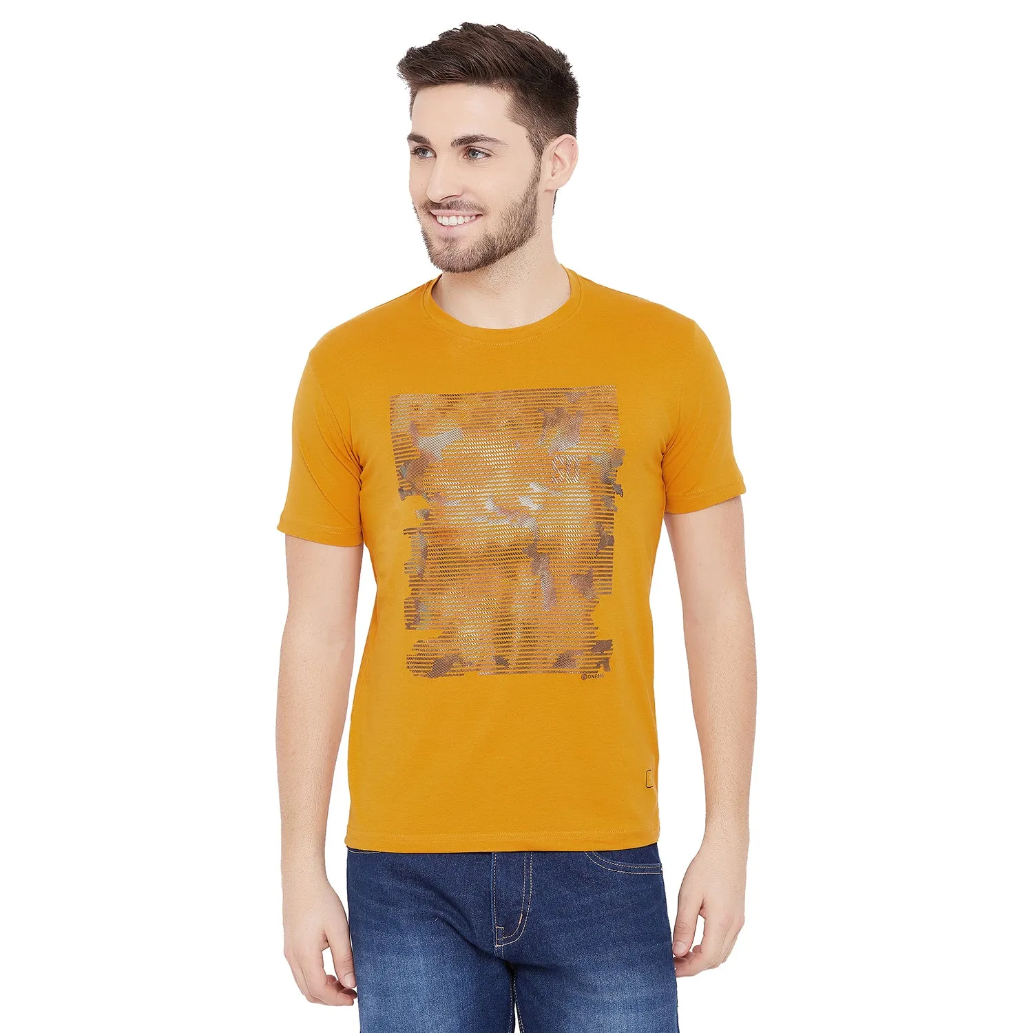 Duke Stardust Men Round Neck Printed T-Shirt(LF4873)