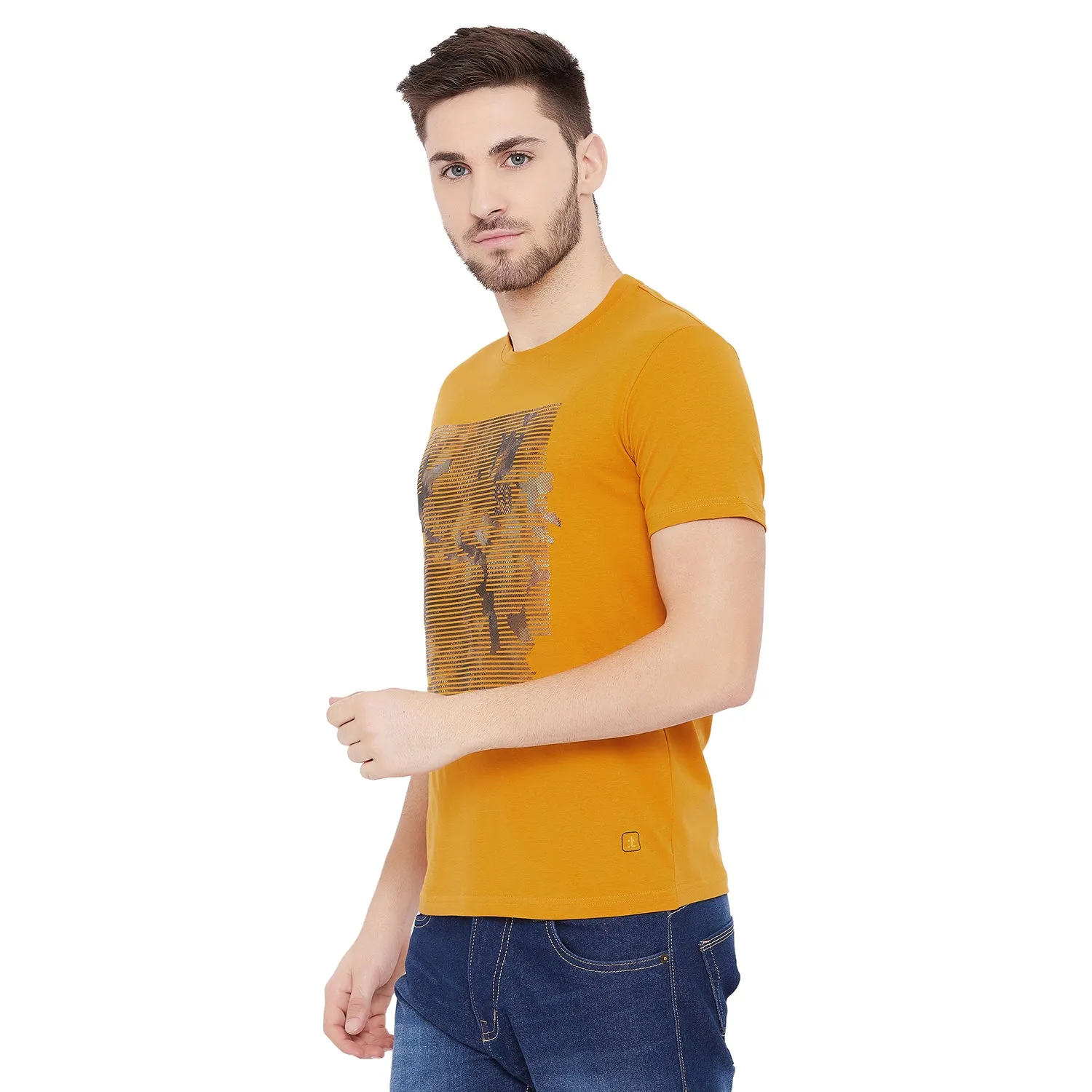 Duke Stardust Men Round Neck Printed T-Shirt(LF4873)
