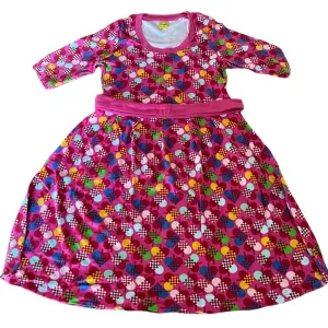 DUNS Sweden Adult Hearts U-Neck Dress - Very Generous Sizing (Last one! Size L)