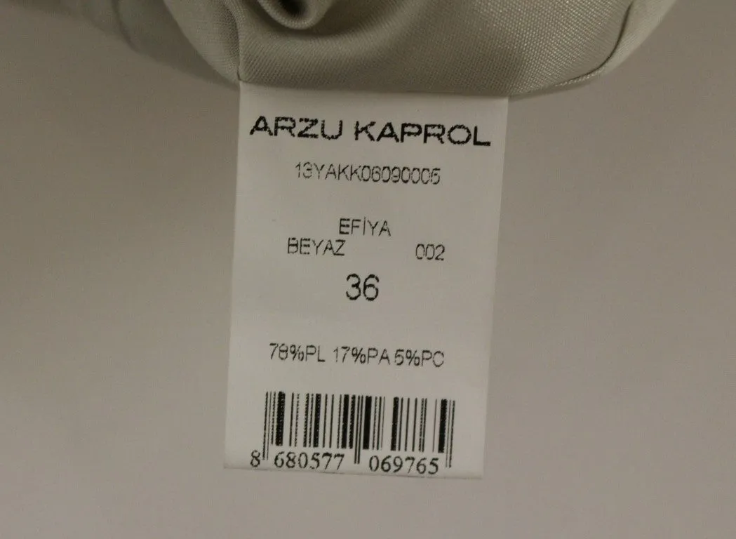 Elegant Pencil Skirt in White and Gray Tones