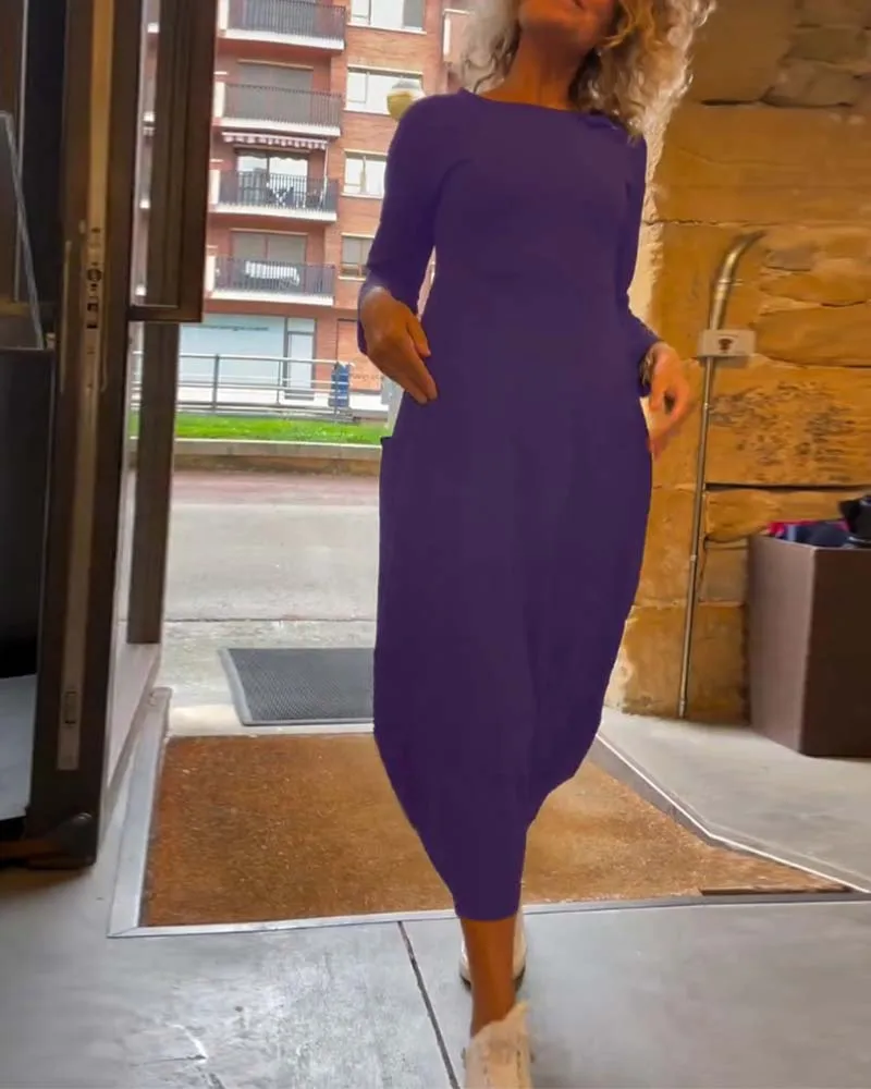 Elena™ Casual Smooth Dress