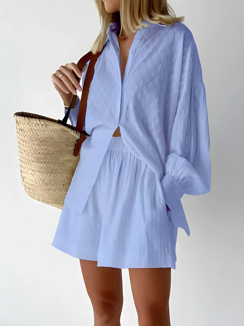 Elena - Elegant shirt and shorts