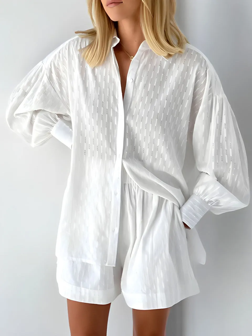 Elena - Elegant shirt and shorts