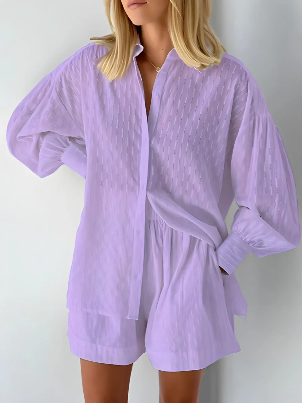 Elena - Elegant shirt and shorts