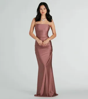 Eliena Formal Rhinestone Strap Mermaid Dress