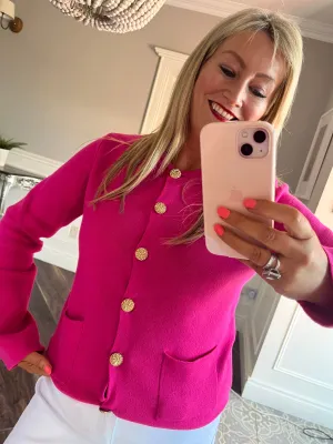 Ella Hot Pink Cardi